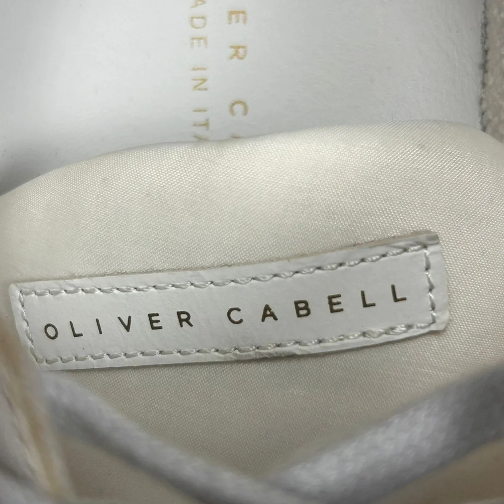 Oliver Cabell‎ White Sneakers Women Size 42 Gray Accent Casual Shoes